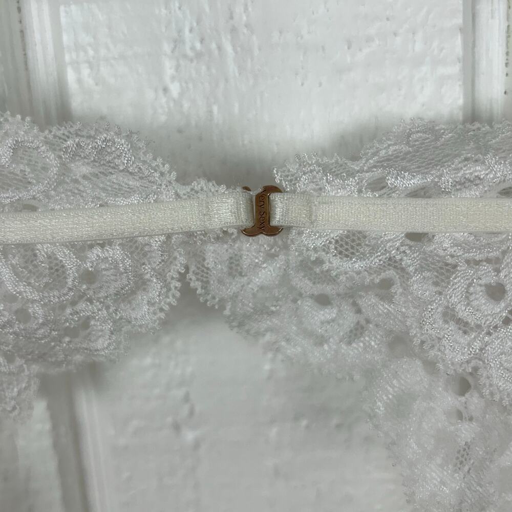 Victorias Secret White Lace Garter Belt Bridal Lingerie Adjustable Sexy XS Small - Picture 4 of 6